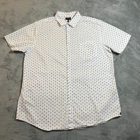 Good Man Brand Palm Tree Short Sleeve Button Up Shirt Size XL Cotton Casual - Picture 1 of 9